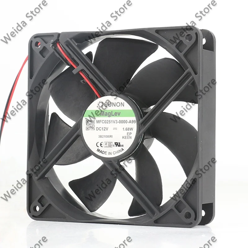 New Original SUNON MFC0251V3-0000-A99 5V 24V 48V DC12V 1.68W 12CM Silent Cooling Fan
New Original SUNON MFC0251V3-0000-A99 5V 24V 48V DC12V 1.68W 12CM Silent Cooling Fan
