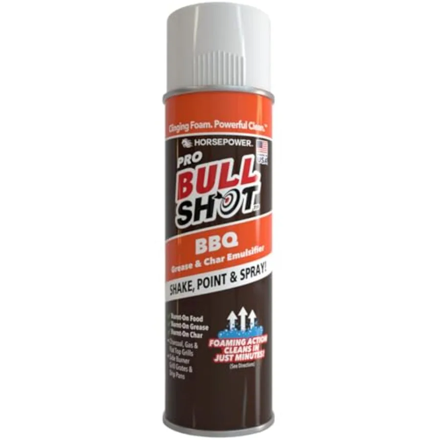 Bull Shot BBQ Pro, Foaming Grill Cleaner, AS SEEN ON TV, Professional Strength Foam Spray Emulsifies Burnt Grease and Char on G
Bull Shot BBQ Pro, Foaming Grill Cleaner, AS SEEN ON TV, Professional Strength Foam Spray Emulsifies Burnt Grease and Char on G
