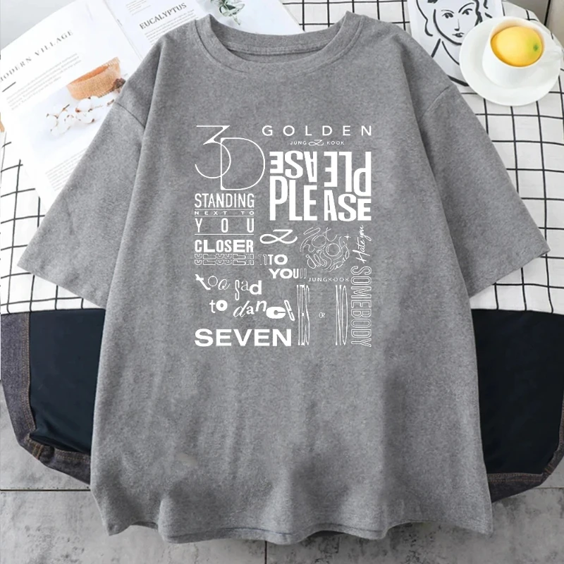 JungKook Golden T-shirt Harajuku Standing Next To You Short Sleeved Unisex Retro Seven Piece Pullover Sports T-shirt South Korea
JungKook Golden T-shirt Harajuku Standing Next To You Short Sleeved Unisex Retro Seven Piece Pullover Sports T-shirt South Korea
