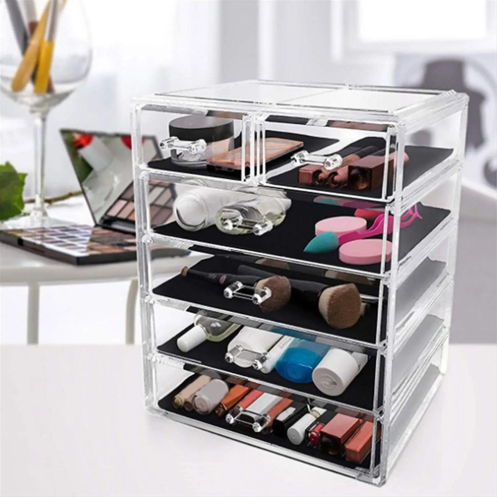 Настольный органайзер с выдвижными ящиками, складной, большой емкости
Настольный органайзер с выдвижными ящиками, складной, большой емкости