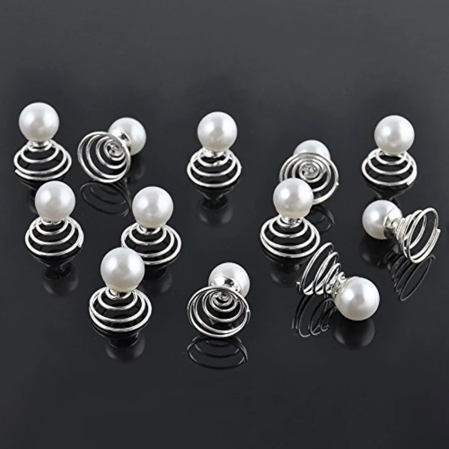 Chris.W 12Pcs Spiral Hair Pins Swirl Hair Twists Coils Hair Clip Accessories for Wedding, Prom, Party and Special Event Pearl
Chris.W 12Pcs Spiral Hair Pins Swirl Hair Twists Coils Hair Clip Accessories for Wedding, Prom, Party and Special Event Pearl