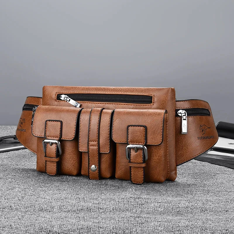 Multifunction Leather Men's Waist s Fashion Chest Large Capacity Male Shoulder Messenger Bag Vintage Belt Pouch
Multifunction Leather Men's Waist s Fashion Chest Large Capacity Male Shoulder Messenger Bag Vintage Belt Pouch