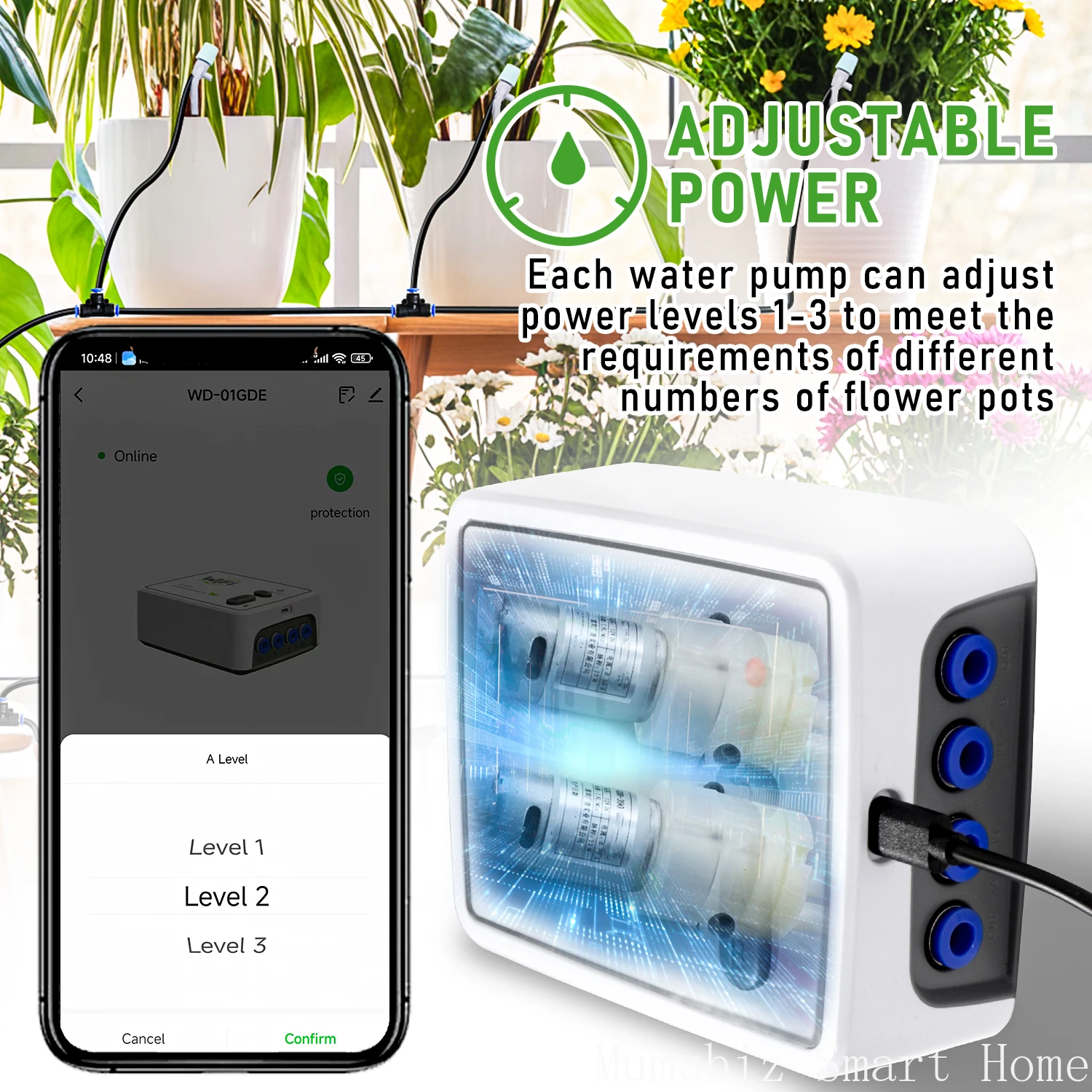 Tuya WiFi Auto Watering System with Dual-Pump - Remote App Control for Potted Plants & Balcony Gardening
Tuya WiFi Auto Watering System with Dual-Pump - Remote App Control for Potted Plants & Balcony Gardening