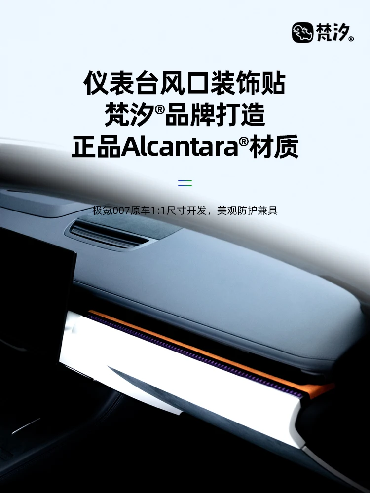 Для Zeekr 007, алькантара, центральная панель воздуховыпускного отверстия, декоративная наклейка
Для Zeekr 007, алькантара, центральная панель воздуховыпускного отверстия, декоративная наклейка