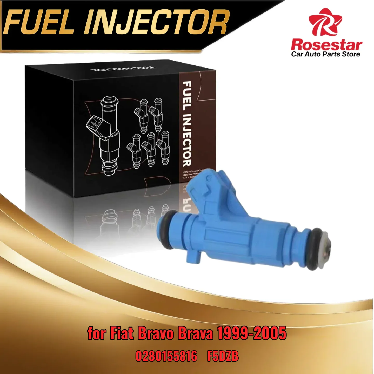 For Fiat Brava Bravo 1999-2005 One Injector 0280155816 F5DZB
For Fiat Brava Bravo 1999-2005 One Injector 0280155816 F5DZB