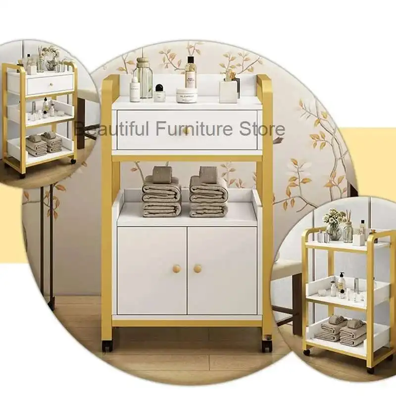 Beauty Salon Tool Cart Light Luxury Golden Salon Trolleys Creative Salon Furniture Room Rack Home Multi-layer Storage Cabinets
Beauty Salon Tool Cart Light Luxury Golden Salon Trolleys Creative Salon Furniture Room Rack Home Multi-layer Storage Cabinets