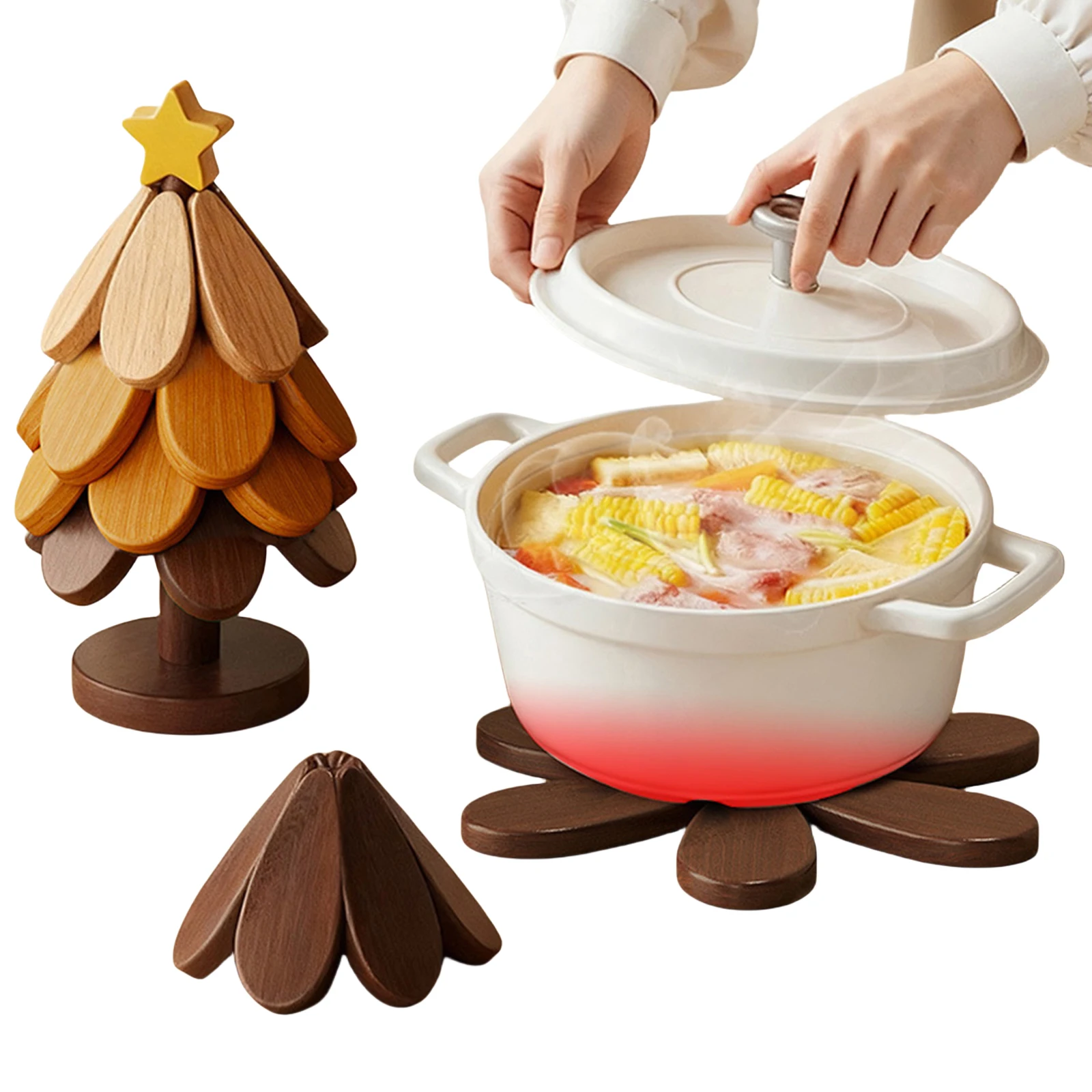 Wooden Christmas Tree Coasters for Hot & Cold Beverages Tree Shape Trivet Table Decor Coaster for Kitchen Counter Dining Table
Wooden Christmas Tree Coasters for Hot & Cold Beverages Tree Shape Trivet Table Decor Coaster for Kitchen Counter Dining Table