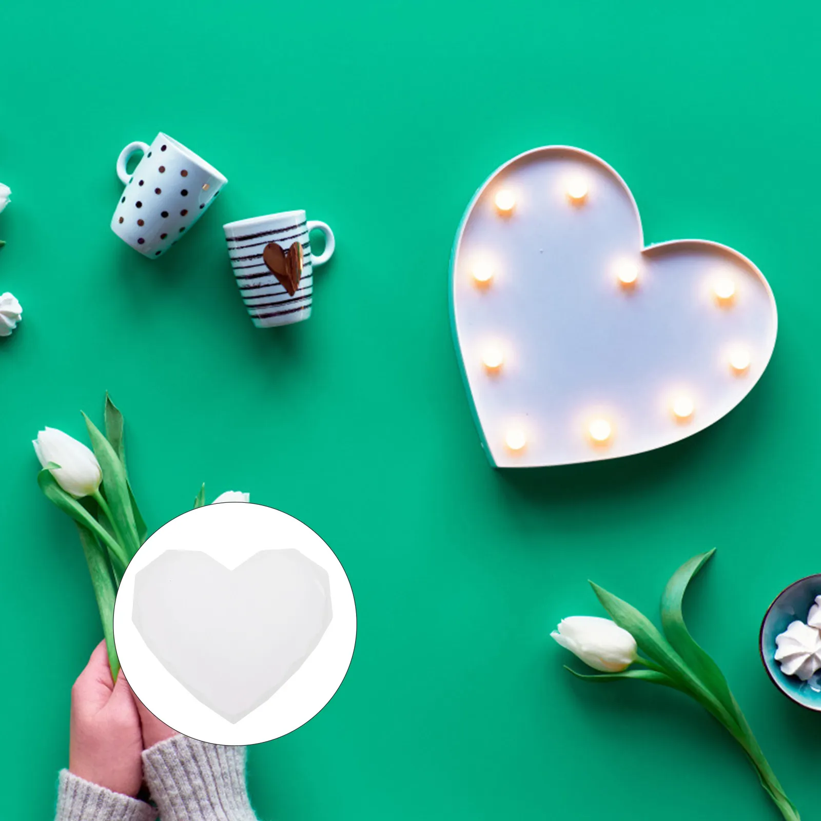4Pcs Love Heart Rhombus Silicone Mold for DIY Coasters Epoxy Resin Crafts Safe Food Grade Material Creative Gift for Makers
4Pcs Love Heart Rhombus Silicone Mold for DIY Coasters Epoxy Resin Crafts Safe Food Grade Material Creative Gift for Makers