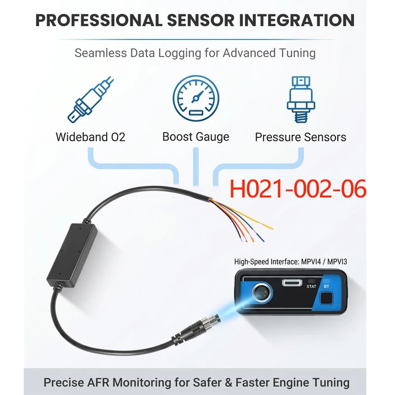 H021-002-06 Sensor Input Cable with Analog and CAN Bus inputs for External Sensors For MPVI2+ MPVI3 MPVI4, RTD3 and RTD4 Devices
H021-002-06 Sensor Input Cable with Analog and CAN Bus inputs for External Sensors For MPVI2+ MPVI3 MPVI4, RTD3 and RTD4 Devices