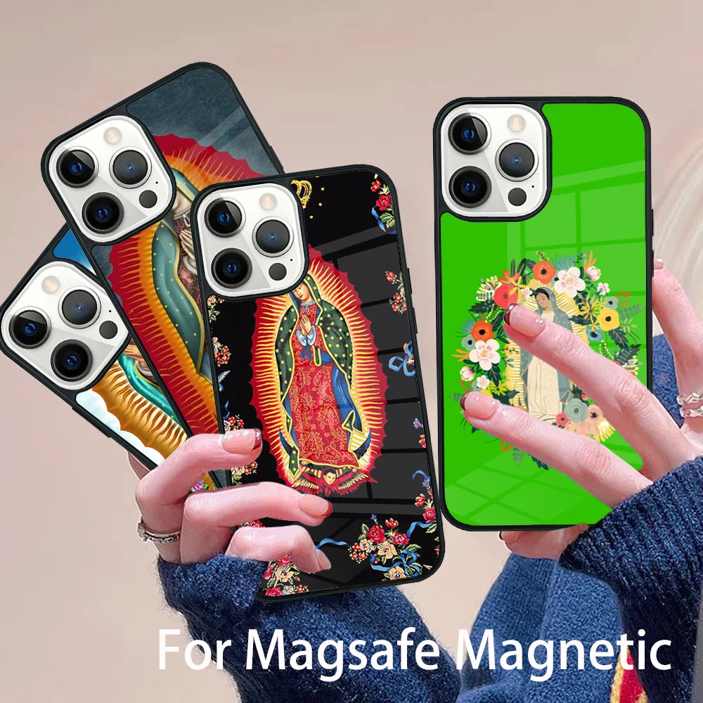 Virgin of Guadalupe Phone Case Magesafe Magnetic Wireless Charge Cover For IPhone 16 11 12 13 14 15 Pro Max Plus Mini
Virgin of Guadalupe Phone Case Magesafe Magnetic Wireless Charge Cover For IPhone 16 11 12 13 14 15 Pro Max Plus Mini