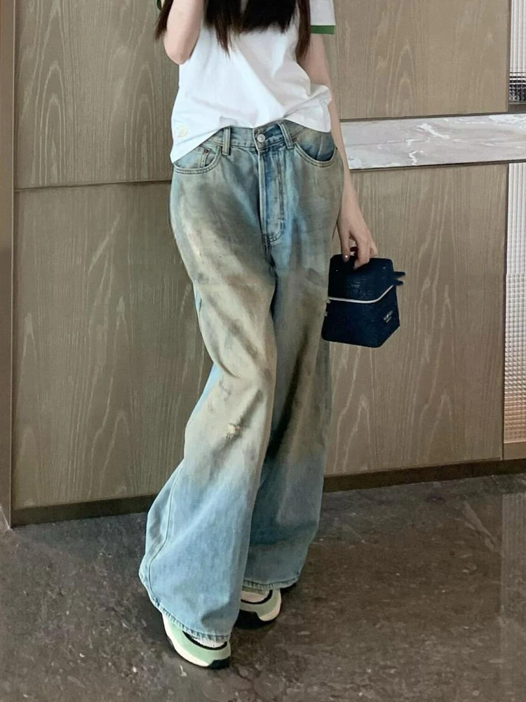 Fashion PU Leather Patchwork Rivet Jeans Women's High Waist Loose Straight Beige Denim Pants Autumn New
Fashion PU Leather Patchwork Rivet Jeans Women's High Waist Loose Straight Beige Denim Pants Autumn New