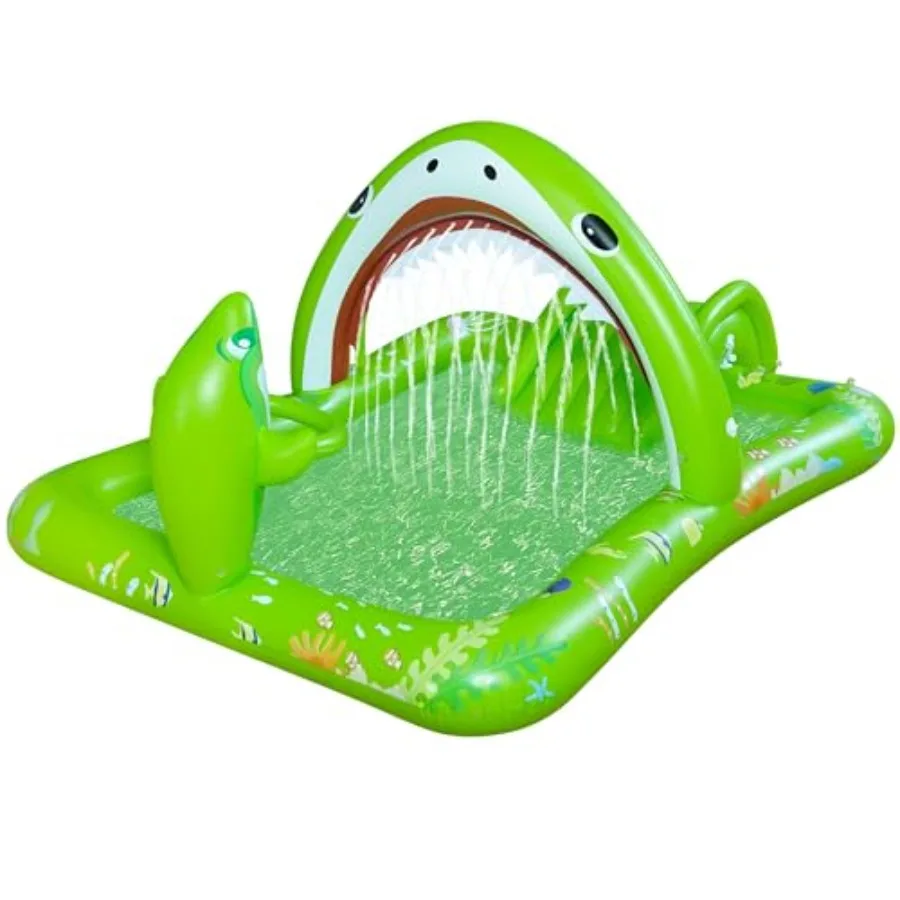 Inflatable Kiddie Pool Inflatable Play Center Toddler Pool with Water Slide Water Sprayers Toddler Pool with Play Ball Hoop Thi
Inflatable Kiddie Pool Inflatable Play Center Toddler Pool with Water Slide Water Sprayers Toddler Pool with Play Ball Hoop Thi