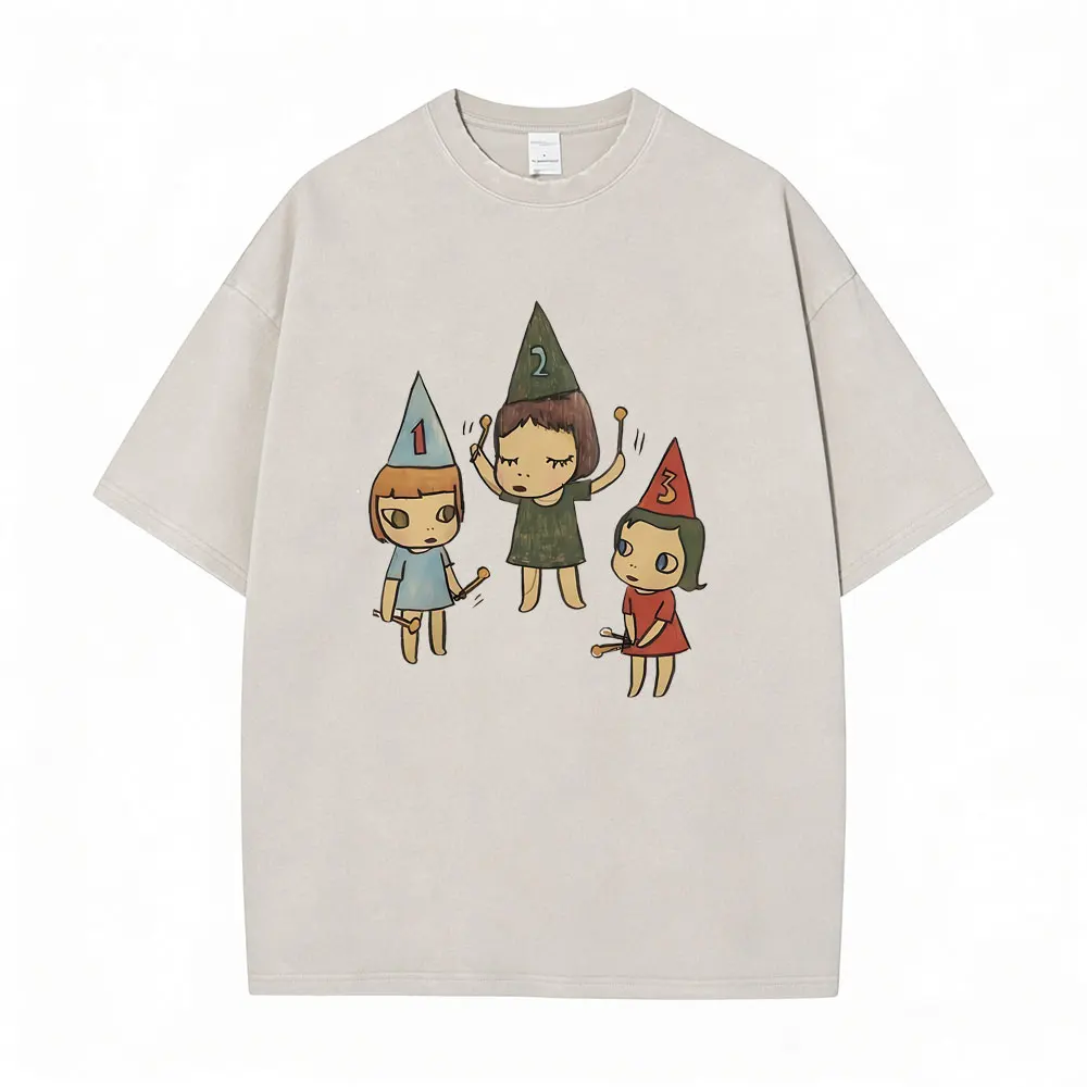 Yoshitomo Nara Vintage Washed T Shirt Men Women Clothing Casual Funny T-shirts Men's Cotton Oversized Short Sleeve Streetwear
Yoshitomo Nara Vintage Washed T Shirt Men Women Clothing Casual Funny T-shirts Men's Cotton Oversized Short Sleeve Streetwear