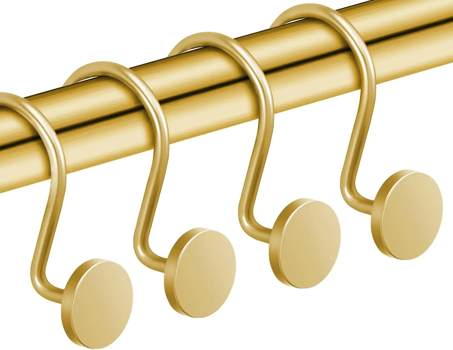 Gold Shower Curtain Hooks Set of 12 - Heavy Duty Metal Rings with Rustproof Finish for Bathroom Rod
Gold Shower Curtain Hooks Set of 12 - Heavy Duty Metal Rings with Rustproof Finish for Bathroom Rod