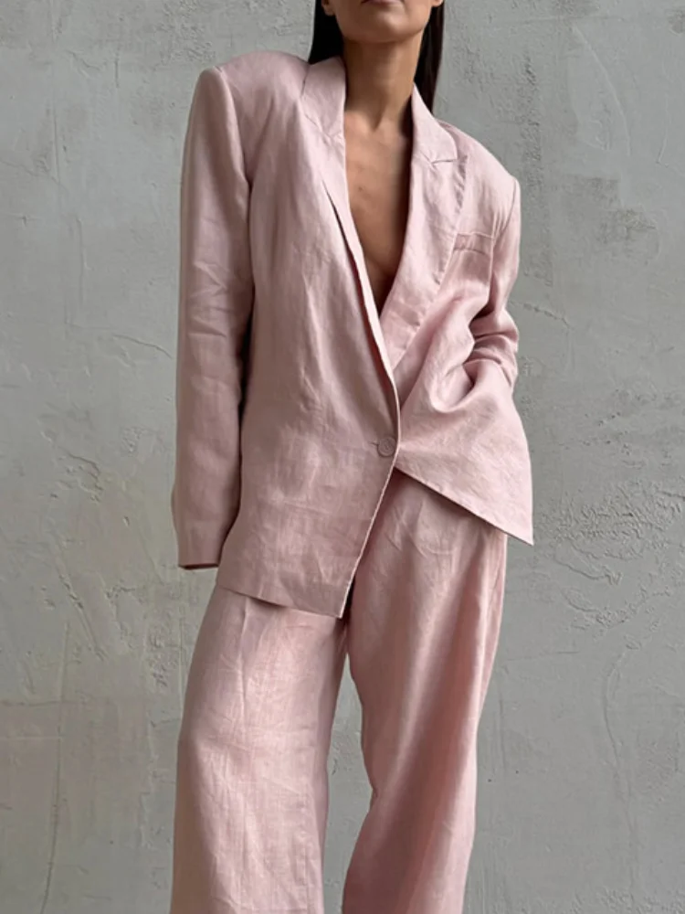 Women Pink Linen Blazer Pants Set Chic Oversized Casual 2 Piece Co Ord Long Pant Sets 2026 Fashion Work Vacation Casual Dresses
Women Pink Linen Blazer Pants Set Chic Oversized Casual 2 Piece Co Ord Long Pant Sets 2026 Fashion Work Vacation Casual Dresses
