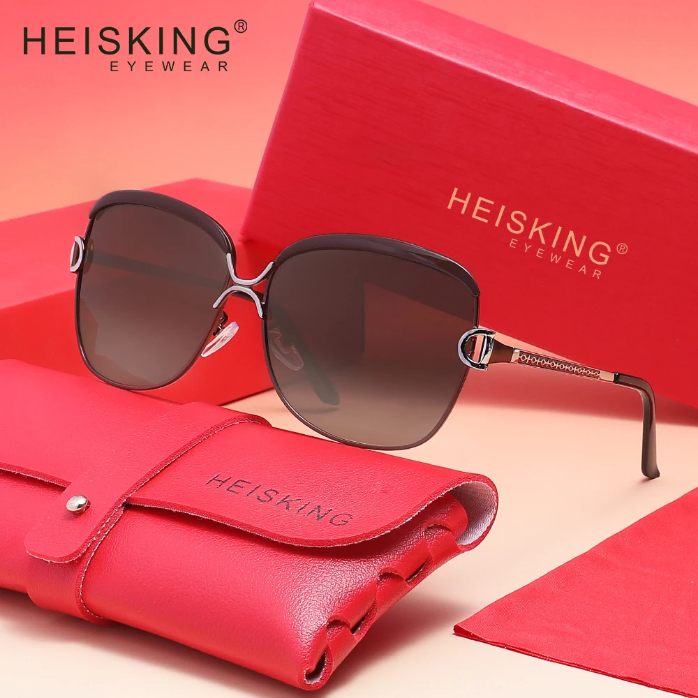 HEISKING Luxury Women's Polarized Sunglasses Personalized Glasses UV400 Oversized Frame Driving Glasses Fashion Accessory
HEISKING Luxury Women's Polarized Sunglasses Personalized Glasses UV400 Oversized Frame Driving Glasses Fashion Accessory