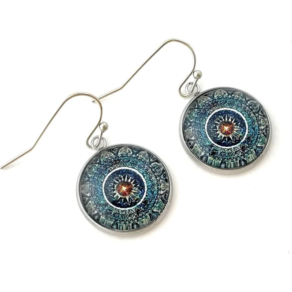 Handmade Blue Mandala Earrings for Women
Handmade Blue Mandala Earrings for Women
