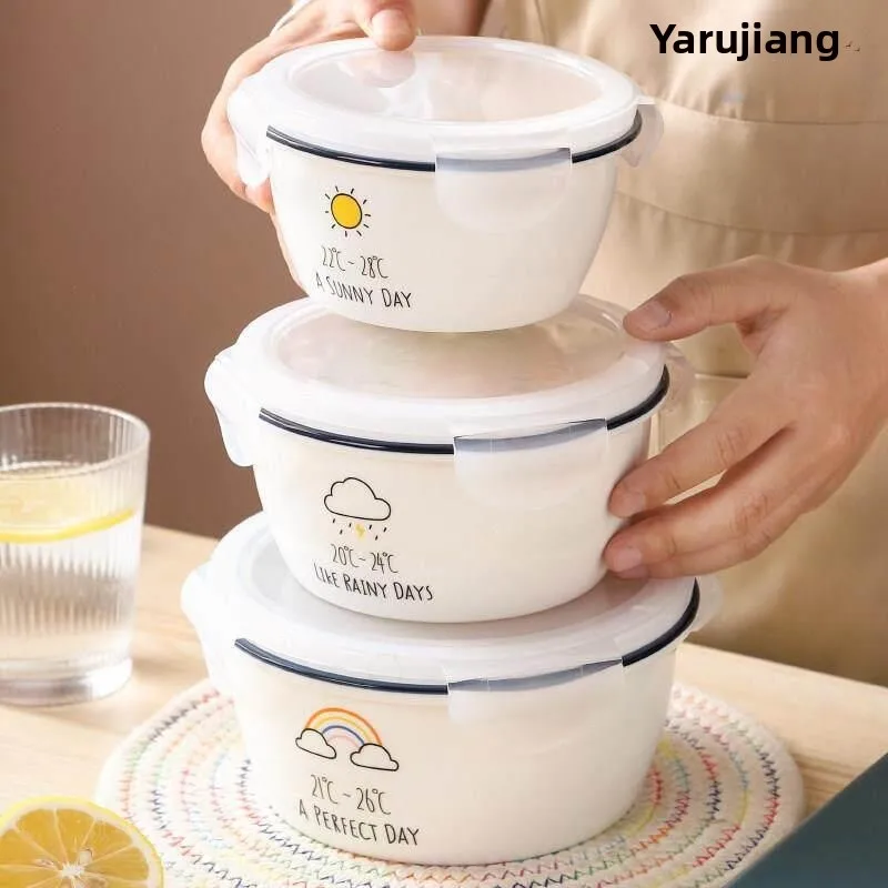 Food Grade Ceramic Microwave Safe Lunch Box Freshness Preservation Bowl Personal Use Heat Resistant Dinnerware Transparent
Food Grade Ceramic Microwave Safe Lunch Box Freshness Preservation Bowl Personal Use Heat Resistant Dinnerware Transparent
