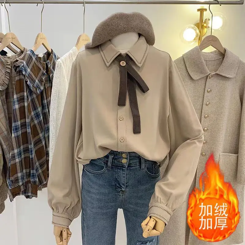 2026 Autumn Winter New College Style Women's Shirt, Lined Loose Long Sleeve Layered Top, Vintage Brushed Cotton Shirt For
2026 Autumn Winter New College Style Women's Shirt, Lined Loose Long Sleeve Layered Top, Vintage Brushed Cotton Shirt For