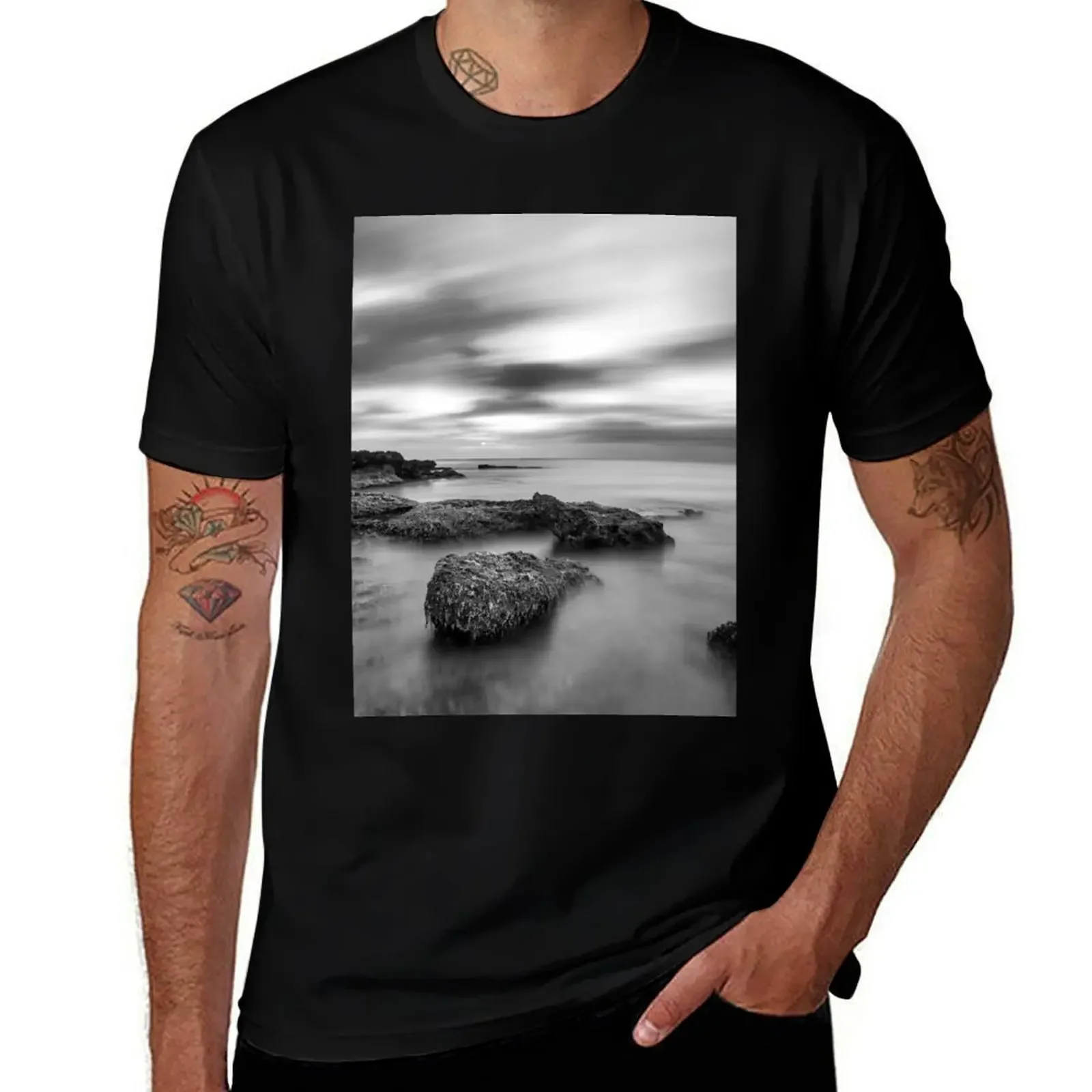 Moody Black and White Vertical Long-Exposure Seascape with Moss-Covered Rocks T-Shirt tees Funny t-shirts T-shirt men
Moody Black and White Vertical Long-Exposure Seascape with Moss-Covered Rocks T-Shirt tees Funny t-shirts T-shirt men