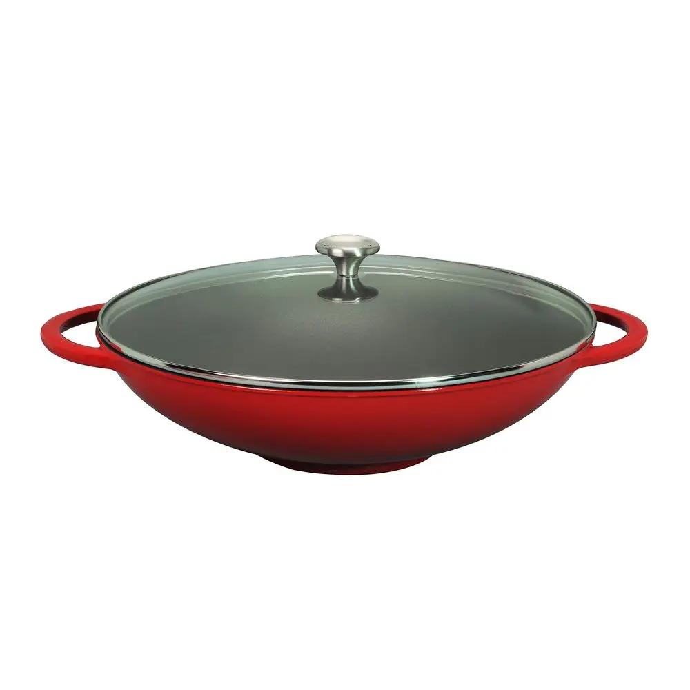 French Enamel Coated Cast Iron Wok Set 4.2 Quart Chilli Red Wok with Lid of Glass, Tempura Rack amp Tools EvenHeating Cast Iron
French Enamel Coated Cast Iron Wok Set 4.2 Quart Chilli Red Wok with Lid of Glass, Tempura Rack amp Tools EvenHeating Cast Iron