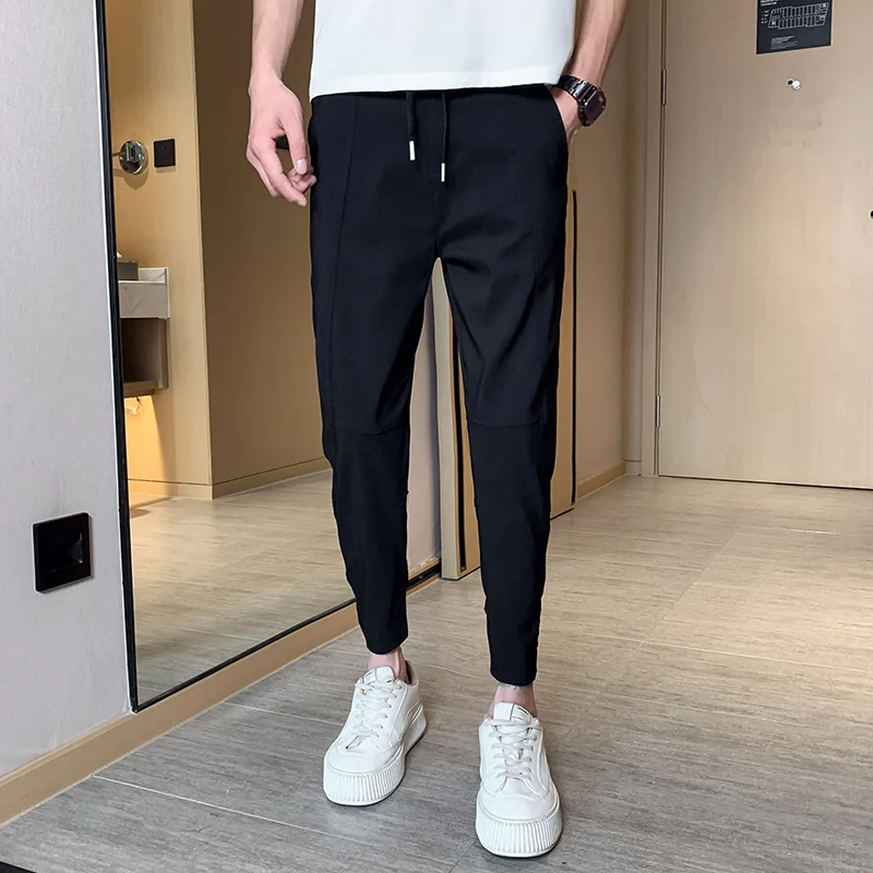 Pantalones Hombre, новые весенние брюки до щиколотки, мужская одежда, корейский приталенный дизайн, повседневные мужские брюки, универсальные серые брюки
Pantalones Hombre, новые весенние брюки до щиколотки, мужская одежда, корейский приталенный дизайн, повседневные мужские брюки, универсальные серые брюки