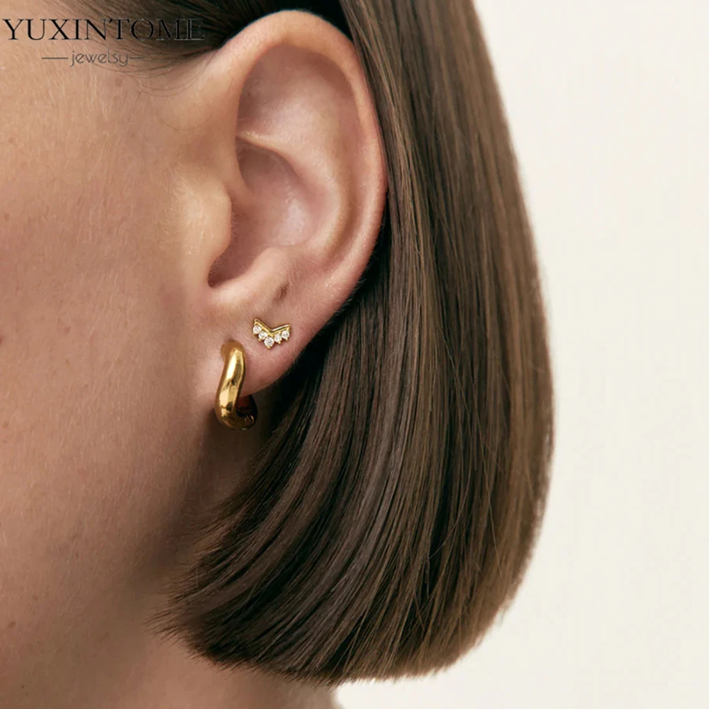 925 Sterling Silver Needle High-end Elegant Gold Earrings Fashionable Irregular Loop Earring Women's Jewelry Wedding Party Gifts
925 Sterling Silver Needle High-end Elegant Gold Earrings Fashionable Irregular Loop Earring Women's Jewelry Wedding Party Gifts