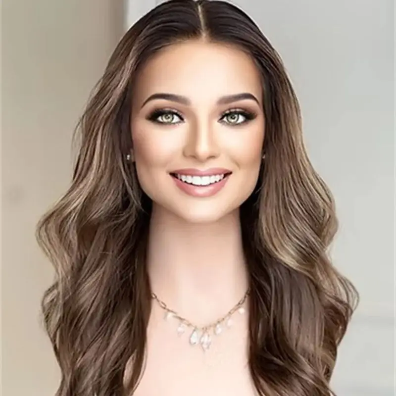 Glueless Ombre Brown Blonde Heat Safe Lace Front Wig Women's Wig Party Daily Cosplay Synthetic HD Transparent Lace Front Wigs
Glueless Ombre Brown Blonde Heat Safe Lace Front Wig Women's Wig Party Daily Cosplay Synthetic HD Transparent Lace Front Wigs