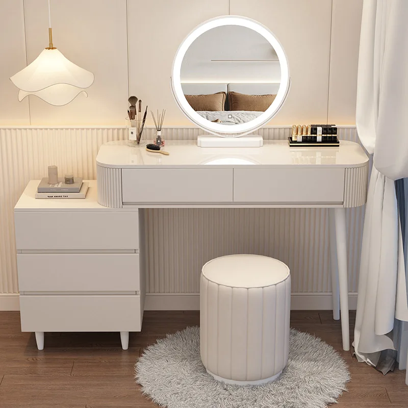 Cream Wind Accessories Makeup Table Modern Simple Light Luxury Makeup Table Trendy Simple Aesthetics Penteadeira Home Furniture
Cream Wind Accessories Makeup Table Modern Simple Light Luxury Makeup Table Trendy Simple Aesthetics Penteadeira Home Furniture