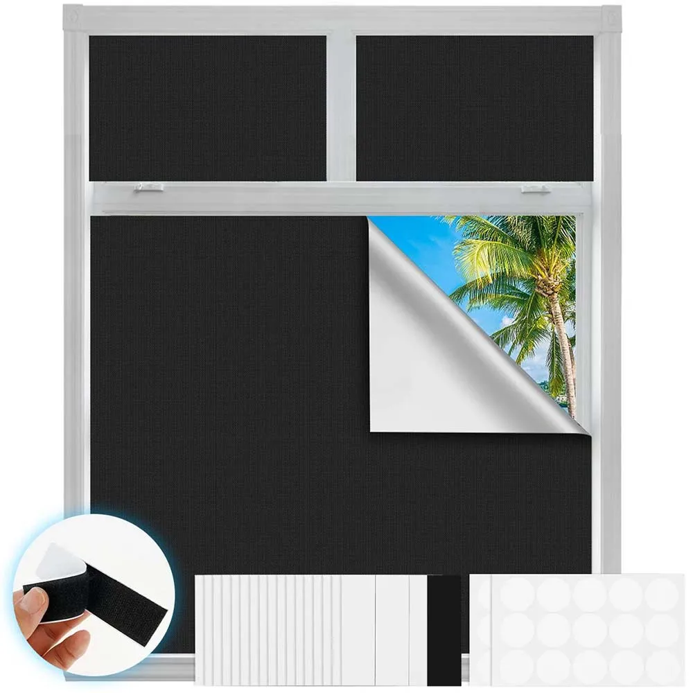 DIY Portable Travel 99% Blackout Curtain Custom Size Portable Blocking Darkest Window Cloth for Living Room Home Non-perforated
DIY Portable Travel 99% Blackout Curtain Custom Size Portable Blocking Darkest Window Cloth for Living Room Home Non-perforated
