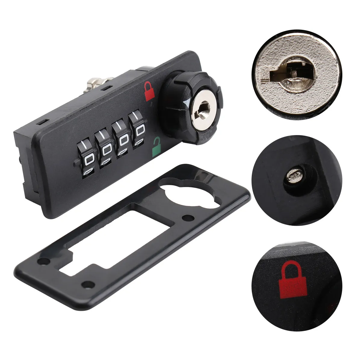 4 Digit Combination Mechanical Password Lock Sturdy Plastic Lock for Cabinet Drawer Mailbox Locker Cupboard School Box Storage
4 Digit Combination Mechanical Password Lock Sturdy Plastic Lock for Cabinet Drawer Mailbox Locker Cupboard School Box Storage