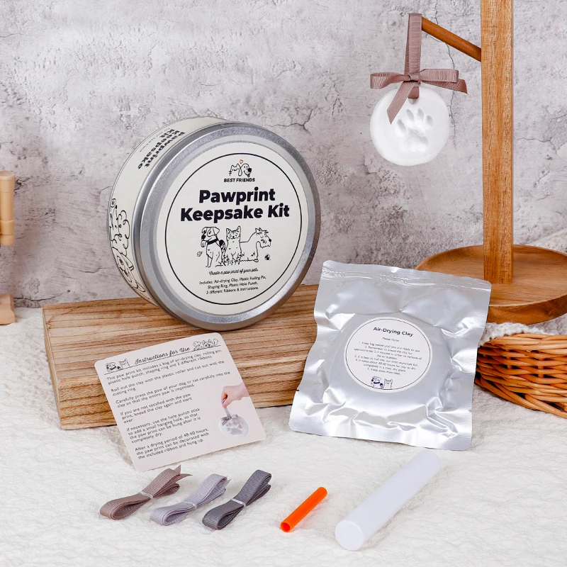 Home Decoration Eco-Friendly Pawprint Keepsake DIY Kit Air-drying Memorial Clay Gift Set for Pet Lover Christmas Tree Ornaments
Home Decoration Eco-Friendly Pawprint Keepsake DIY Kit Air-drying Memorial Clay Gift Set for Pet Lover Christmas Tree Ornaments