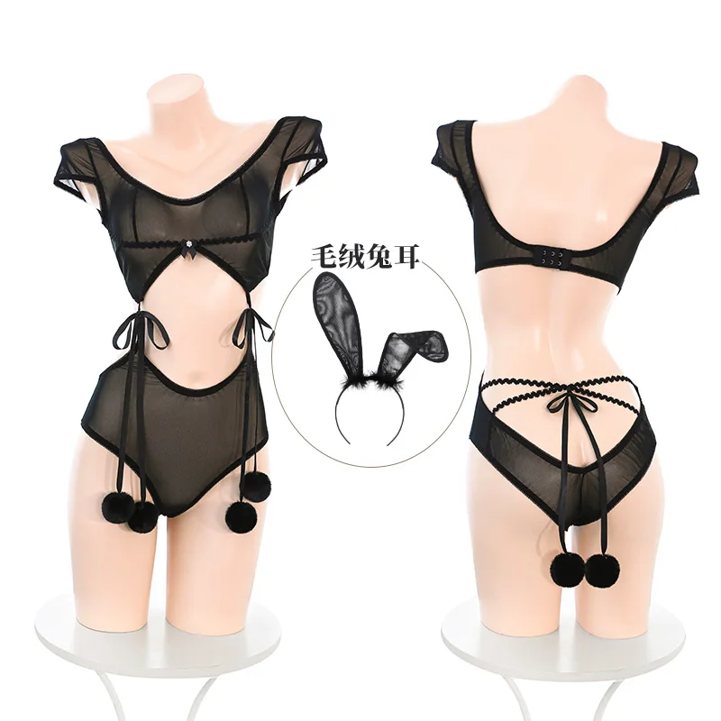 Sexy Hollow Out Pure Desire Erotic Bunny Bodysuit lingerie Women Fashion Transparent Open Body Sexy Christmas Costumes
Sexy Hollow Out Pure Desire Erotic Bunny Bodysuit lingerie Women Fashion Transparent Open Body Sexy Christmas Costumes