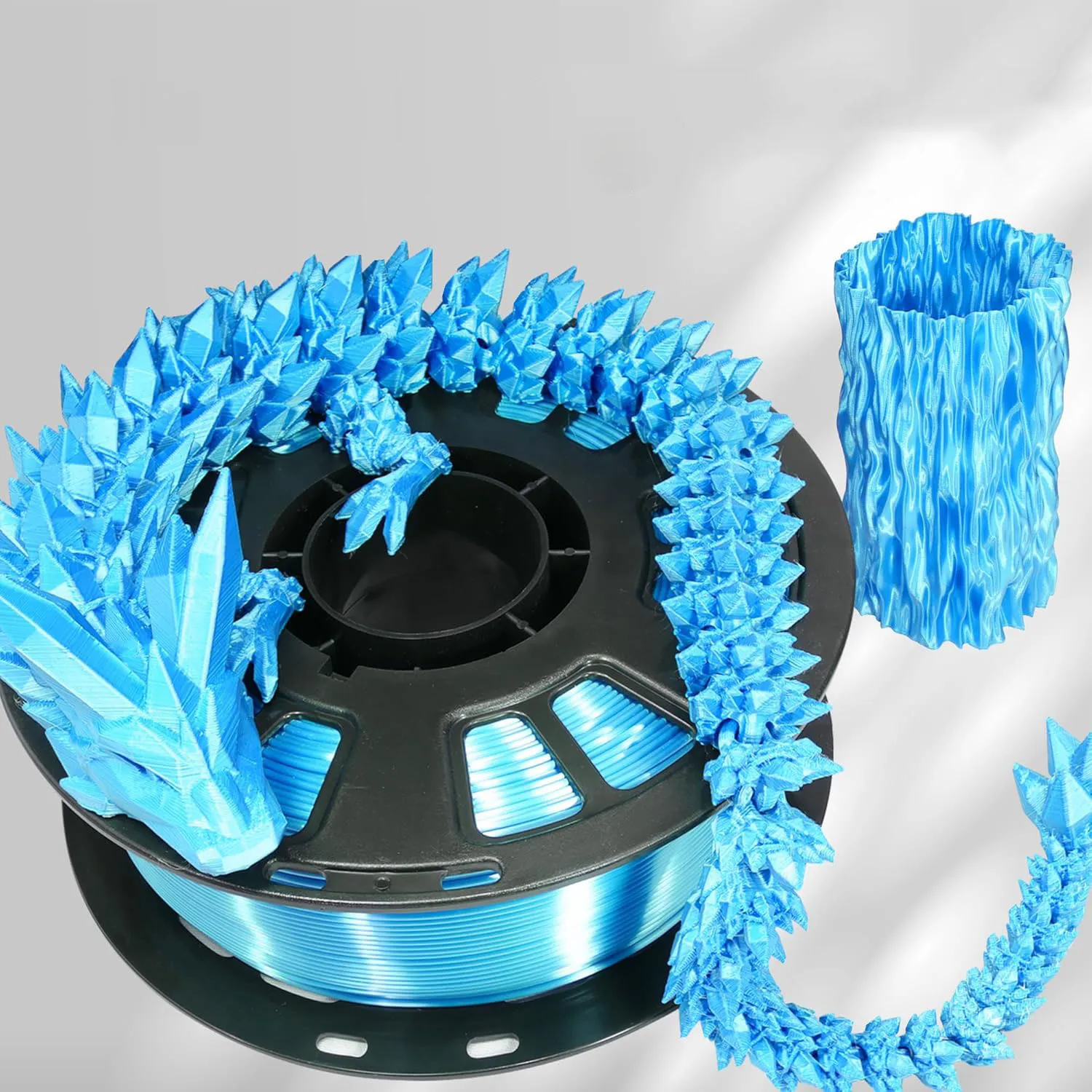 Silk PLA 3D Printer Filament 3D Printing Filament 1.75mm 250g Dimensional Accuracy +/- 0.03mm for Most FDM 3D Printers blue
Silk PLA 3D Printer Filament 3D Printing Filament 1.75mm 250g Dimensional Accuracy +/- 0.03mm for Most FDM 3D Printers blue