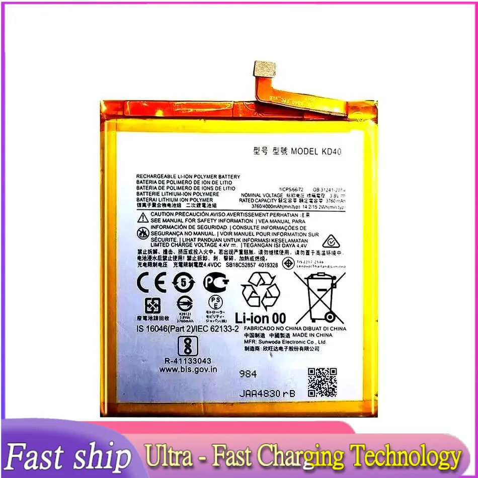 4000Mah For Motorola Moto G8 Plus XT2019-1 XT2019-2 Mobile Phone Battery Long-Lasting Performance KD40
4000Mah For Motorola Moto G8 Plus XT2019-1 XT2019-2 Mobile Phone Battery Long-Lasting Performance KD40