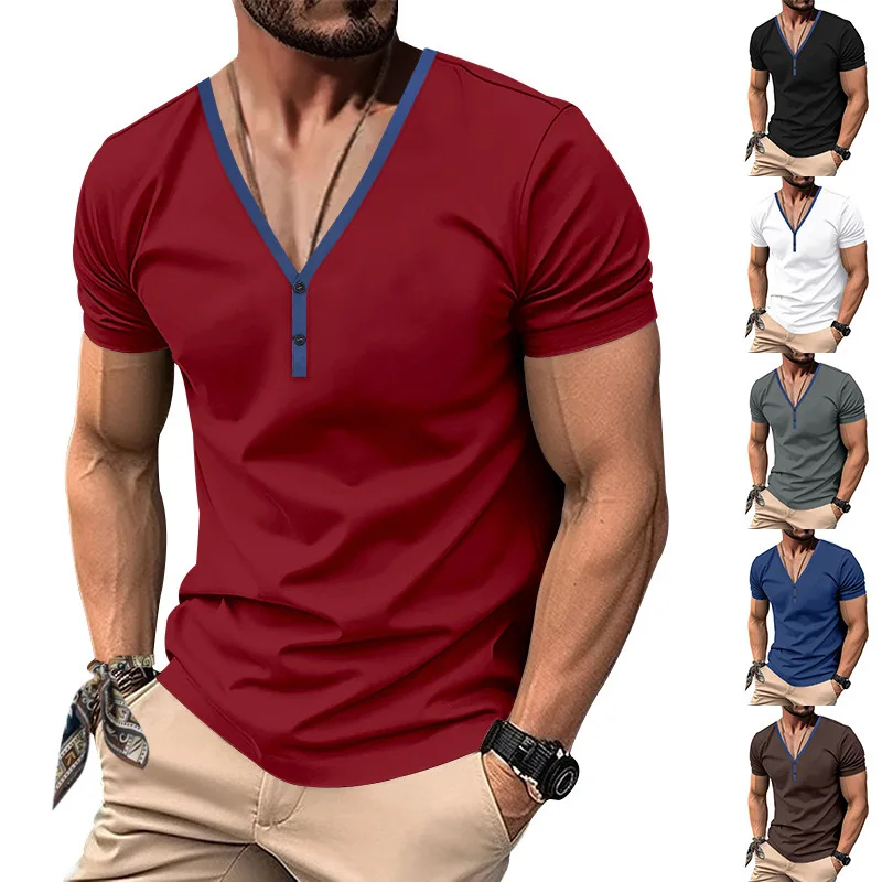 "Men's Summer V-Neck Breathable Quick-Dry Sport T-Shirt Casual Short Sleeve Button-Up Top"
"Men's Summer V-Neck Breathable Quick-Dry Sport T-Shirt Casual Short Sleeve Button-Up Top"