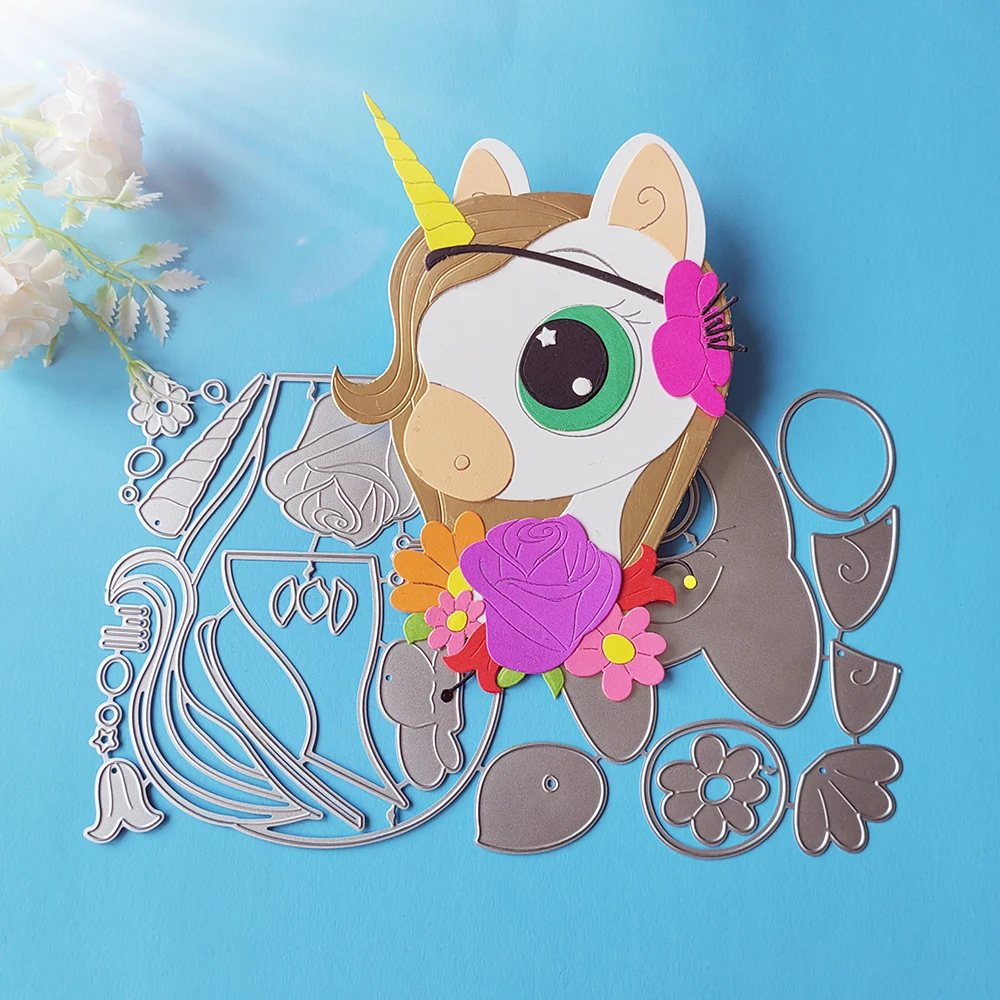 New 14cm tall horse and unicorn cutting dies with crown DIY scrapbook card photo album decoration embossing crafts
New 14cm tall horse and unicorn cutting dies with crown DIY scrapbook card photo album decoration embossing crafts