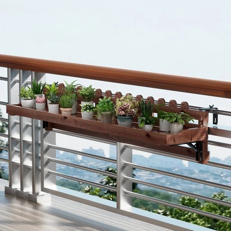 Foldable bar counter Balcony guardrail Flower stand Solid wood railing Shelf Hanging flower pot stand Succulent plant display st
Foldable bar counter Balcony guardrail Flower stand Solid wood railing Shelf Hanging flower pot stand Succulent plant display st