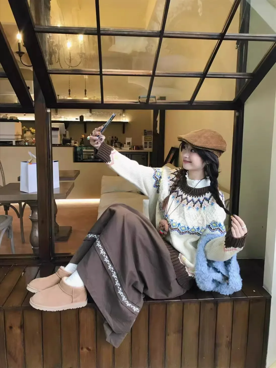 Korean Sle Fair Isle Knit Sweater Women's Small Size Lazy Sle High End Soft Cozy Knitted irt Outerwear Innerwear Top
Korean Sle Fair Isle Knit Sweater Women's Small Size Lazy Sle High End Soft Cozy Knitted irt Outerwear Innerwear Top