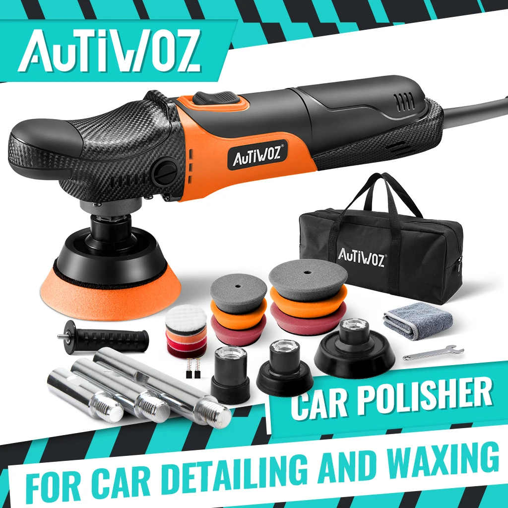 AUTIWOZ W03 600W Mini Rotary Polisher Kit Carbon Fiber Design 1/2/3 Inch Car Detail Buffer with Extension Shaft Soft Start
AUTIWOZ W03 600W Mini Rotary Polisher Kit Carbon Fiber Design 1/2/3 Inch Car Detail Buffer with Extension Shaft Soft Start