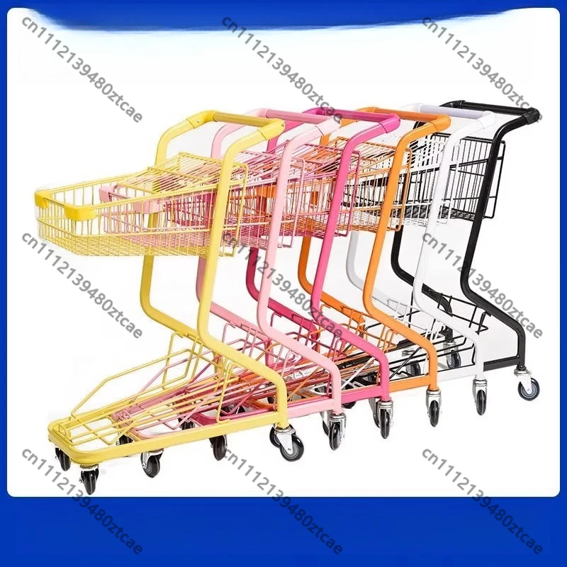 Trendy Double Layer Shopping Cart Multifunctional Trolley for Retail Stall KTV Camping
Trendy Double Layer Shopping Cart Multifunctional Trolley for Retail Stall KTV Camping