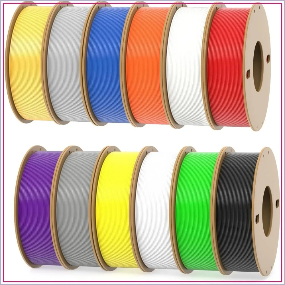 PLA+ 3D Printer Filament 1.75mm 12 Colors 250g Spools Total 3kg No Tangle
PLA+ 3D Printer Filament 1.75mm 12 Colors 250g Spools Total 3kg No Tangle