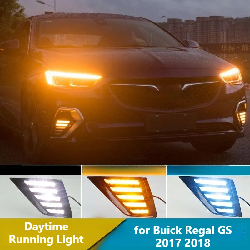 DRL for Buick Regal GS 2017 2018 Led Daytime Running Lights Dynamic Yellow Turn Signal Front Fog Lamp Modification 12V Daylights
DRL for Buick Regal GS 2017 2018 Led Daytime Running Lights Dynamic Yellow Turn Signal Front Fog Lamp Modification 12V Daylights