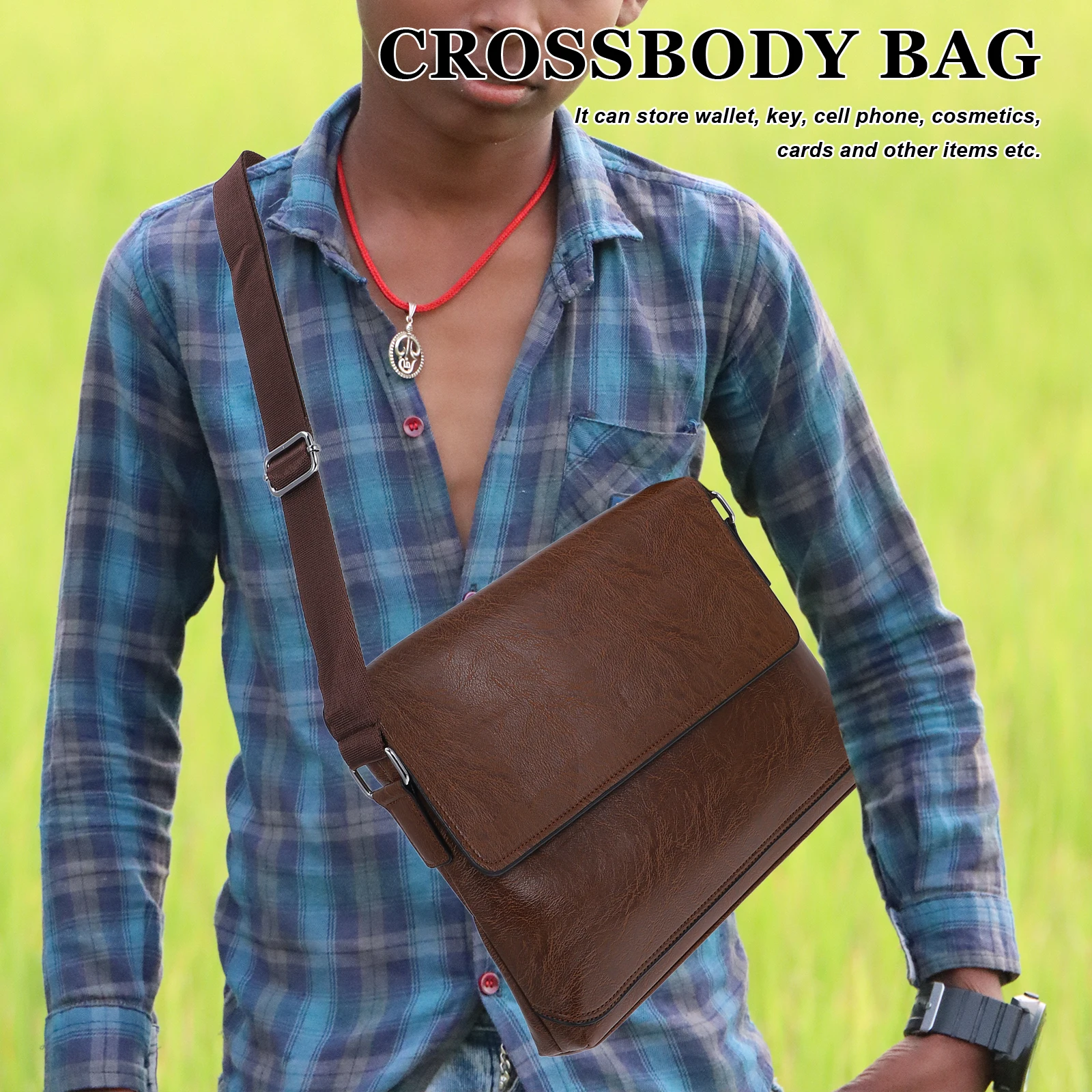 Cross Body Briefcase Casual Shoulder Bag for Men Briefcase Brown High End Single Shoulder
Cross Body Briefcase Casual Shoulder Bag for Men Briefcase Brown High End Single Shoulder