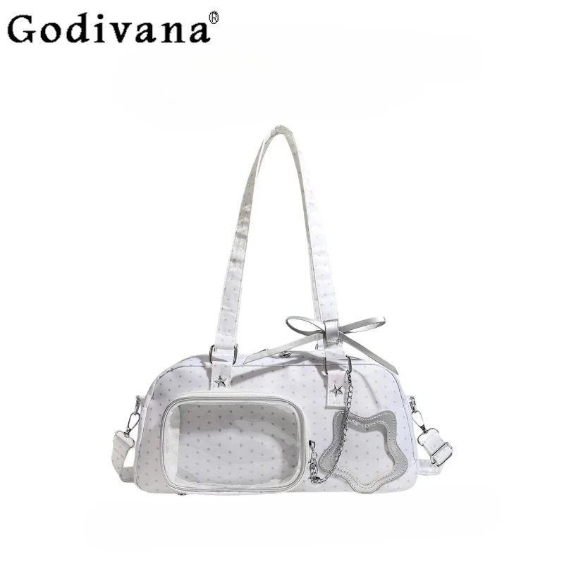 Two-dimensional Japanese Original Lolita Polka Dot Pain Bag Y2k Subculture Sweet and Cool Girl Commuting Versatile Shoulder Bag
Two-dimensional Japanese Original Lolita Polka Dot Pain Bag Y2k Subculture Sweet and Cool Girl Commuting Versatile Shoulder Bag