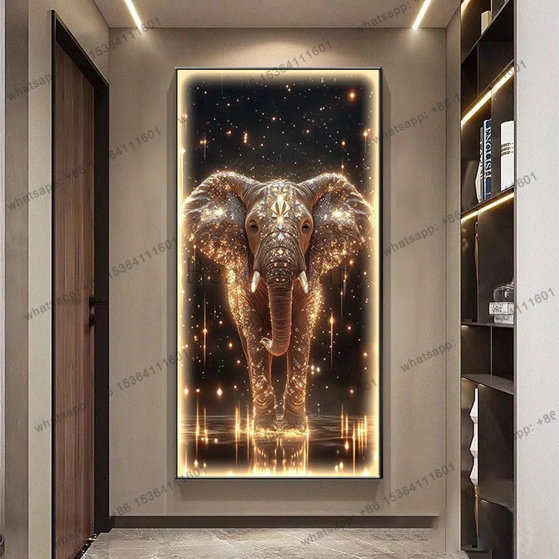 Modern light luxury entrance decorative painting high sense elephant corridor end hanging painting luminous
Modern light luxury entrance decorative painting high sense elephant corridor end hanging painting luminous