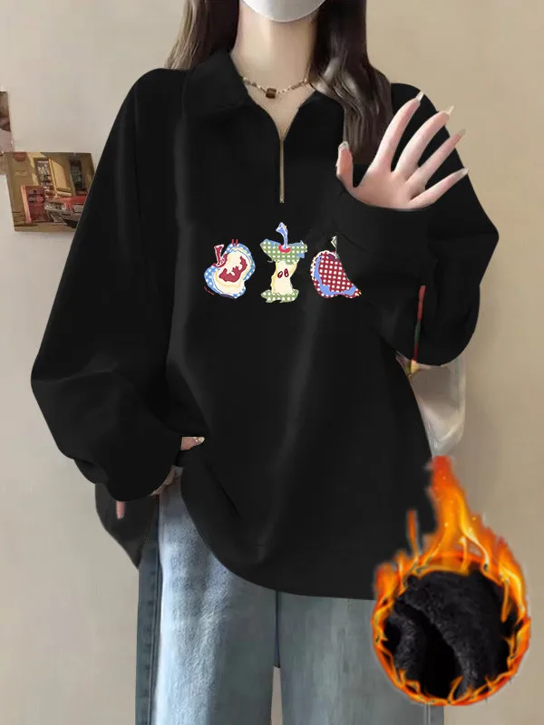 Chic Fleece Lined Neck Couple Hoodies Women's Fashionable Conceal Body Sweet And Spicy Korean Style Long Sleeve Sweatshirts
Chic Fleece Lined Neck Couple Hoodies Women's Fashionable Conceal Body Sweet And Spicy Korean Style Long Sleeve Sweatshirts