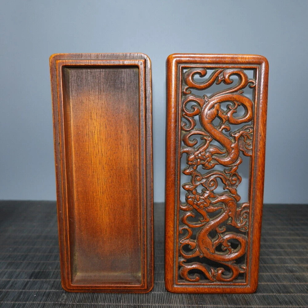 Chinese Antique Vintage Rosewood Jewelry Box Carved Dragon Loong Statue Box Art
Chinese Antique Vintage Rosewood Jewelry Box Carved Dragon Loong Statue Box Art