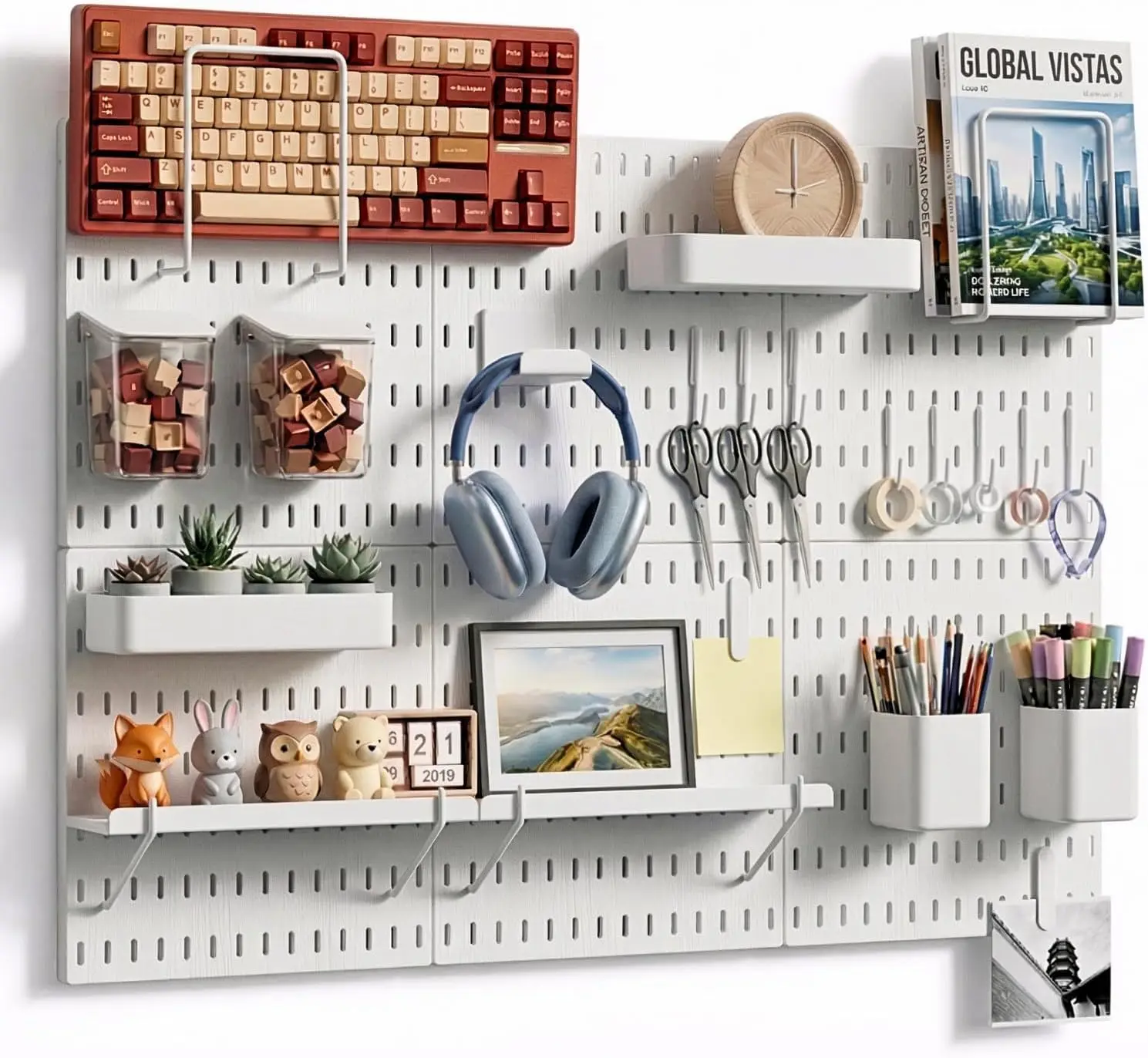 Plastic Pegboard Wall Organizer - Modular Storage Panels for Home Office, Craft Room, Gaming Setup (White, 33"x22")
Plastic Pegboard Wall Organizer - Modular Storage Panels for Home Office, Craft Room, Gaming Setup (White, 33"x22")
