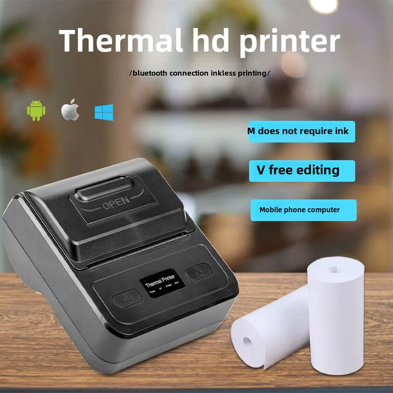 80MM Portable Bluetooth Thermal Printer Supermarket/Clothing/Catering Bill Barcode Receipt Machine 
80MM Portable Bluetooth Thermal Printer Supermarket/Clothing/Catering Bill Barcode Receipt Machine